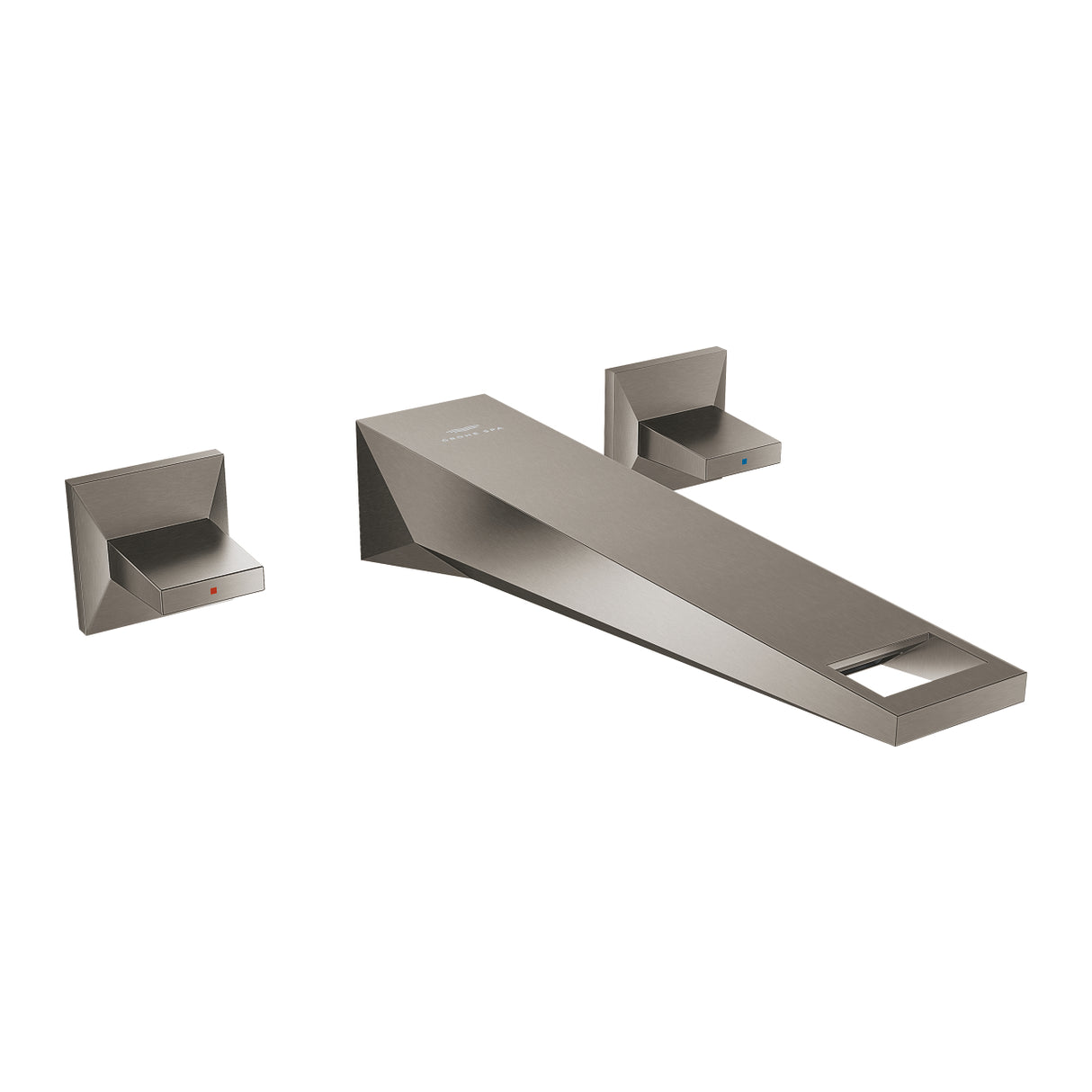 ALLURE BRILLANT 3-HOLE WALL-MOUNT BASIN MIXER, L SIZE - GROHE - (BRUSHED HARD GRAPHITE - G5 - ALLURE BRILLIANT - 0x15 mm -  0inchX0.5inch)