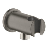 RAINSHOWER SHOWER OUTLET ELBOW 1/2INCH WITH HOLDER - GROHE - (BRUSHED HARD GRAPHITE - RAINSHOWER - 0x15 mm -  0inchX0.5inch)