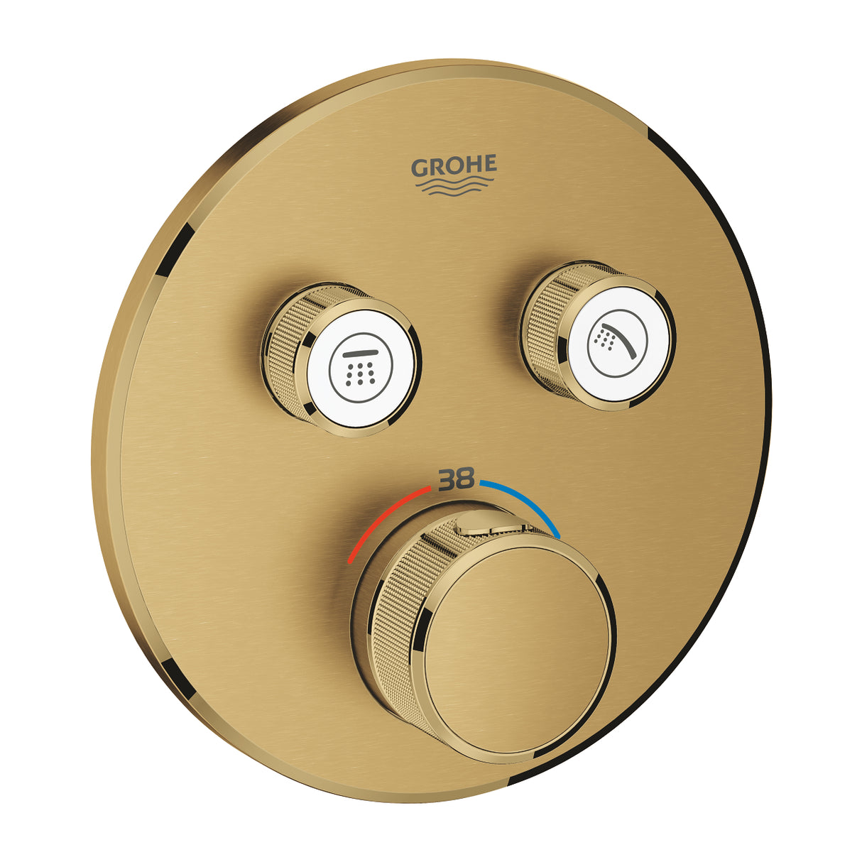 GROHTHERM SMARTCONTROL THERMOSTAT FOR CONCEALED INSTALLATION WITH 2 VALVES - GROHE - (BRUSHED COOL SUNRISE - G5 - GROHTHERM - 0x15 mm -  0inchX0.5inch)