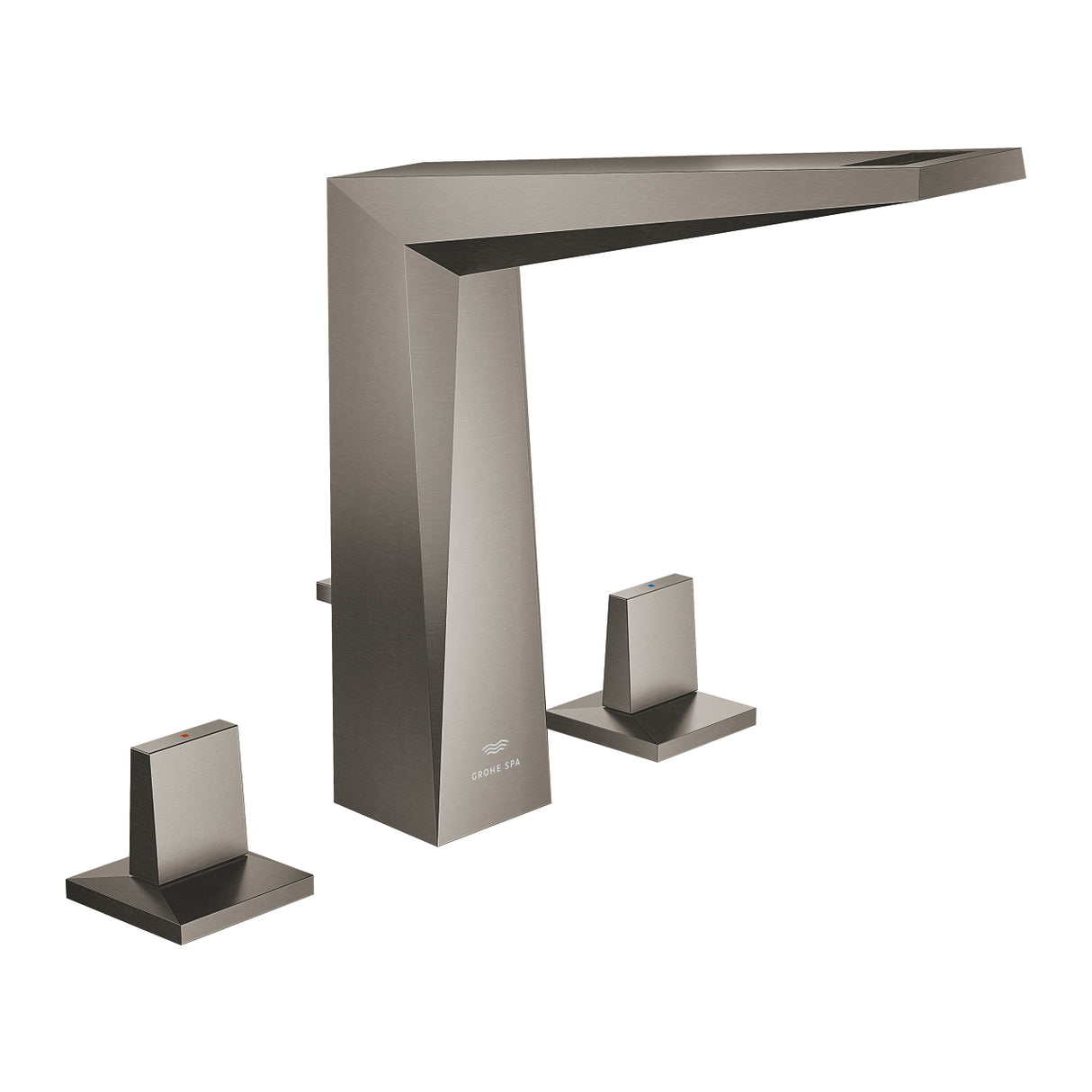 ALLURE BRILLIANT THREE-HOLE BASIN MIXER WITH BAIDED PIPES L-SIZE - GROHE - (BRUSHED HARD GRAPHITE - G5-ALLURE BRILLIANT - 0x15 mm -  0inchX0.5inch)