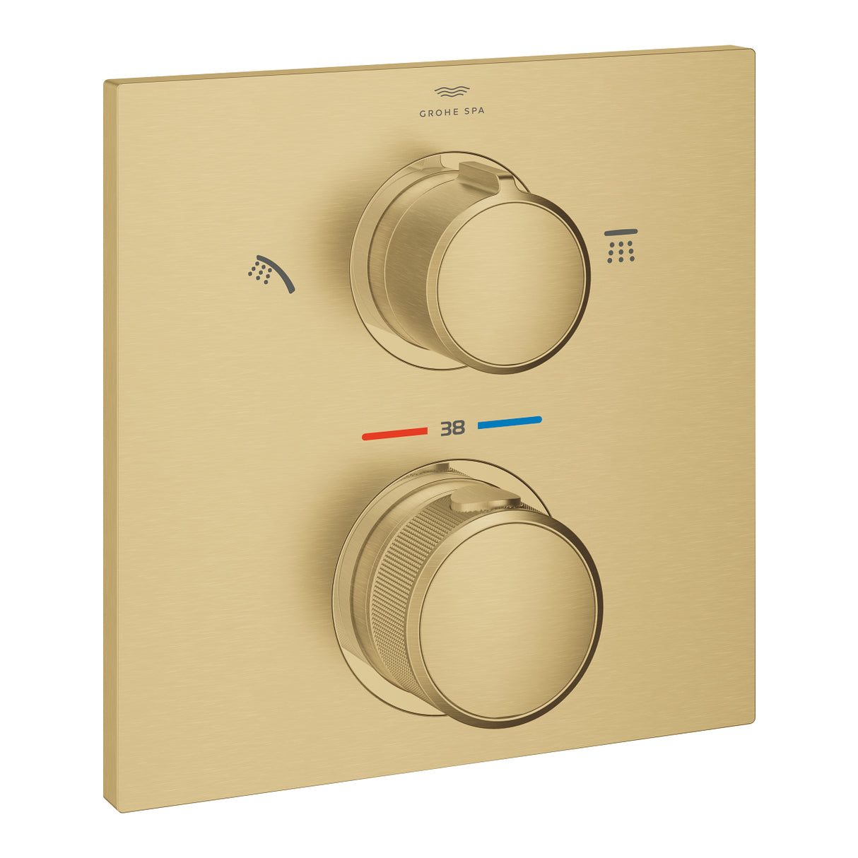 ALLURE THERMOSTATIC FOR CONC SHOWER/HANDSHOWER MIXER - 2 WAY DIVERTER - GROHE - (BRUSHED COOL SUNRISE - G5 - ALLURE - 0x15 mm -  0inchX0.5inch)