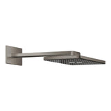 RAINSHOWER AQUA RECTANGULAR HEAD SHOWER SET 430 MM CEILING SHOWER ARM, 2 SPRAYS - GROHE - (BRUSHED HARD GRAPHITE - G5 - RAINSHOWER - 400x230 mm - 16inchX9.2inch)