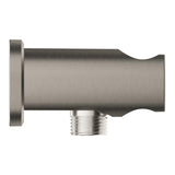 RAINSHOWER SHOWER OUTLET ELBOW 1/2INCH WITH HOLDER - GROHE - (BRUSHED HARD GRAPHITE - RAINSHOWER - 0x15 mm -  0inchX0.5inch)