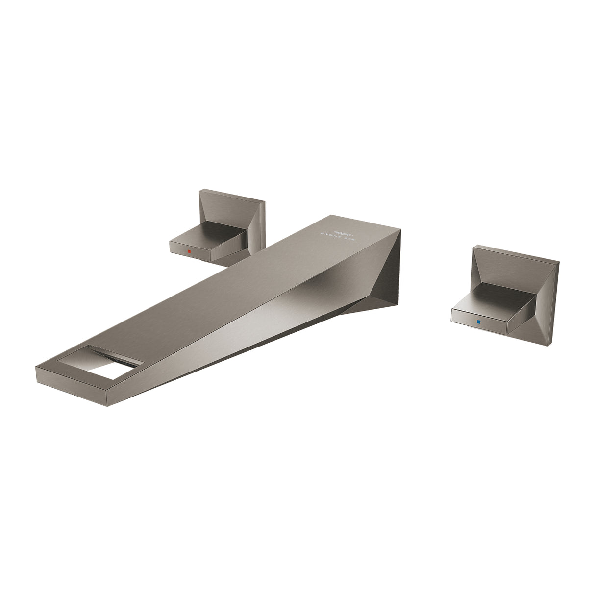 ALLURE BRILLANT 3-HOLE WALL-MOUNT BASIN MIXER, L SIZE - GROHE - (BRUSHED HARD GRAPHITE - G5 - ALLURE BRILLIANT - 0x15 mm -  0inchX0.5inch)