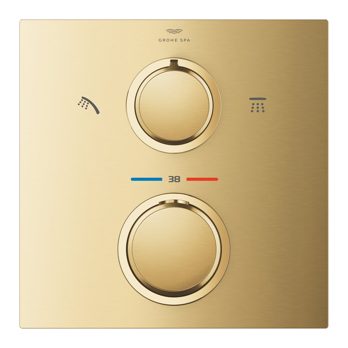 ALLURE THERMOSTATIC FOR CONC SHOWER/HANDSHOWER MIXER - 2 WAY DIVERTER - GROHE - (BRUSHED COOL SUNRISE - G5 - ALLURE - 0x15 mm -  0inchX0.5inch)