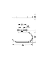 SELECTION PAPER HOLDER W/O COVER - GROHE - (BRUSHED COOL SUNRISE - G4 - SELECTION - 0x0 mm - 0inchX0inch)
