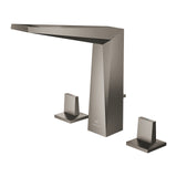 ALLURE BRILLIANT THREE-HOLE BASIN MIXER WITH BAIDED PIPES L-SIZE - GROHE - (BRUSHED HARD GRAPHITE - G5-ALLURE BRILLIANT - 0x15 mm -  0inchX0.5inch)
