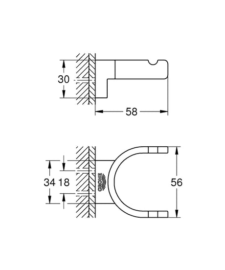 SELECTION DOUBLE ROBE HOOK - GROHE -  ( BRUSHED COOL SUNRISE - G5 - SELECTION - 0x0 mm - 0inchX0inch )