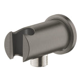 RAINSHOWER SHOWER OUTLET ELBOW 1/2INCH WITH HOLDER - GROHE - (BRUSHED HARD GRAPHITE - RAINSHOWER - 0x15 mm -  0inchX0.5inch)