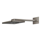 RAINSHOWER AQUA RECTANGULAR HEAD SHOWER SET 430 MM CEILING SHOWER ARM, 2 SPRAYS - GROHE - (BRUSHED HARD GRAPHITE - G5 - RAINSHOWER - 400x230 mm - 16inchX9.2inch)
