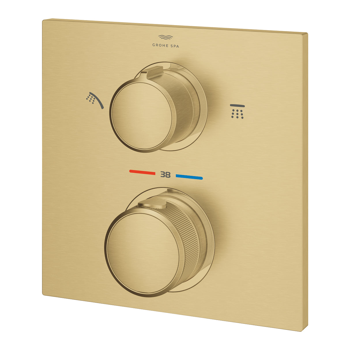 ALLURE THERMOSTATIC FOR CONC SHOWER/HANDSHOWER MIXER - 2 WAY DIVERTER - GROHE - (BRUSHED COOL SUNRISE - G5 - ALLURE - 0x15 mm -  0inchX0.5inch)