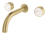 ATRIO PRIVATE THREE-HOLE BASIN MIXER WALL MOUNTED WITH KNOB - GROHE - (BRUSHED COOL SUNRISE - G5 ATRIO PRIVATE - 0x15 mm -  0inchX0.5inch)