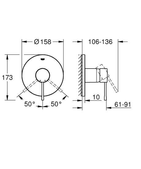 ESSENCE  SINGLE-LEVER SHOWER MIXER TRIM - GROHE - (BRUSHED COOL SUNRISE -  - 0x15 mm -  0inchX0.5inch)