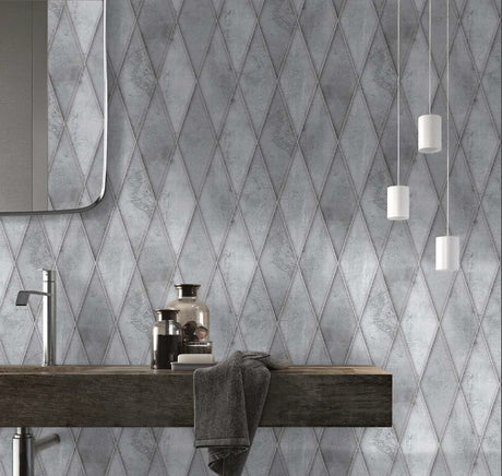 JEWEL GREY DECOR - INDIAN TILES -  (  - WALL TILES MATT/LUSTER - 600x300 mm - 24inchX12inch )