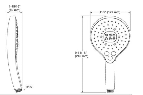 3.0 HANDSHOWER W/O HOSE - KOHLER PREMIUM -  ( BRUSHED BRONZE - PREMIUM - 0x0 mm - 0inchx0inch )