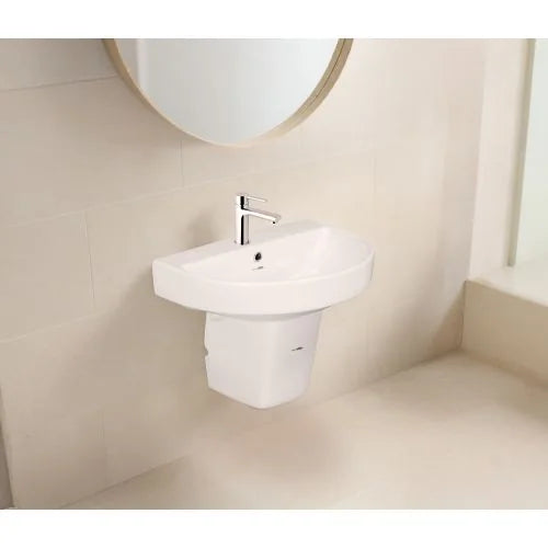 HALF PEDESTAL CEDAR - HINDWARE -  ( STAR WHITE - ITALIAN - 0x0 mm - 0inchX0inch )