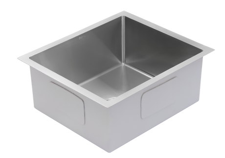 1.0 BOWL SS SINK WITH FA-07 WASTE COUPLING (DEPTH 9INCH)- FUTURA -  ( BRUSHED FINISH - HAND CARVED SERIES - 460x405 mm - 18inchX16.2inch )