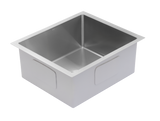 1.0 BOWL SS SINK WITH FA-07 WASTE COUPLING (DEPTH 9INCH)- FUTURA -  ( SATIN FINISH - HAND CARVED SERIES - 609x457 mm - 24inchX18inch )