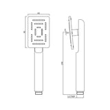 MAZE HAND SHOWER 65X95MM RECTANGULAR - JAQUAR FAUCETS -  ( BLACK CHROME - HAND SHOWER - 0x15 mm - 0inchX0.5inch )