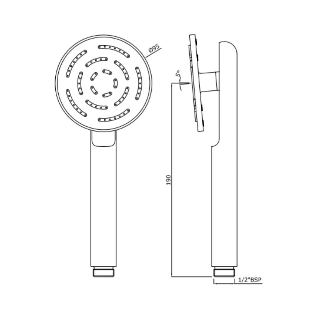 MAZE HAND SHOWER 95MM ROUND - JAQUAR FAUCETS -  ( GOLD DUST - HAND SHOWER - 15x0 mm - 0.5inchX0inch )