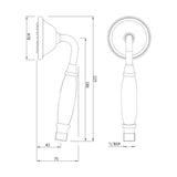 VICTORIAN HAND SHOWER ROUND - JAQUAR FAUCETS -  ( GOLD DUST - HAND SHOWER - 0x15 mm - 0inchX0.5inch )