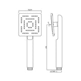 MAZE HAND SHOWER 90X90MM SQUARE - JAQUAR FAUCETS - ( STAINLESS STEEL - HAND SHOWER - 90x90 mm - 3.6inchX3.6inch )