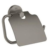 ESSENTIALS TOILET PAPER HOLDER WITH COVER - GROHE - ( BRUSHED HARD GRAPHITE - G5 - ESSENTIALS - 0x0 mm - 0inchX0inch )
