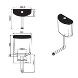 SLIM CISTERN WALL HUNG - JAQUAR CISTERN - ( WHITE - - 0x0 mm - 0inchX0inch )