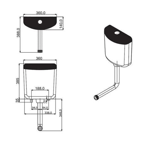 SLIM CISTERN WALL HUNG - JAQUAR CISTERN - ( WHITE - - 0x0 mm - 0inchX0inch )