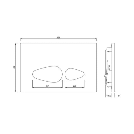 CONTROL PLATE - JAQUAR CISTERN -  ( GOLD DUST - VIGNETTE PRIME - 0x0 mm - 0inchX0inch )