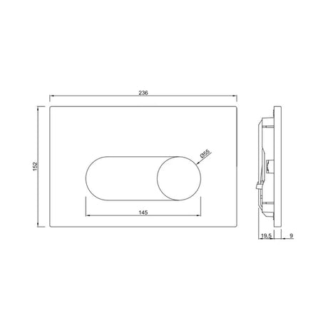 CONTROL PLATE   - JAQUAR CISTERN -  ( STAINLESS STEEL - ORNAMIX PRIME - 0x0 mm - 0inchX0inch )