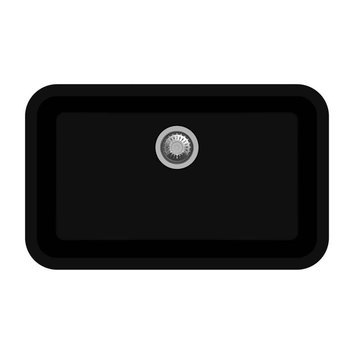 QUARTZ 1.0 BOWL W/O DRAIN BOARD (DEPTH 8INCH) - CARYSIL - (GRANITE METALLIC NERA - JUMBO - 750x475 mm - 30inchX19inch)