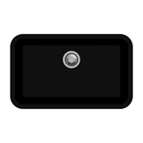 QUARTZ 1.0 BOWL W/O DRAIN BOARD (DEPTH 8INCH) - CARYSIL - (GRANITE METALLIC NERA - JUMBO - 750x475 mm - 30inchX19inch)