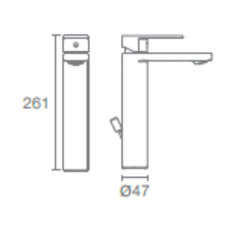 PARALLEL SC TALL LAV W/O DRAIN - KOHLER PREMIUM -  ( BRUSHED BRONZE - PREMIUM - 0x15 mm - 0inchX0.5inch )