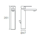 PARALLEL SC TALL LAV W/O DRAIN - KOHLER PREMIUM -  ( POLISHED CHROME - PREMIUM - 0x15 mm - 0inchX0.5inch )