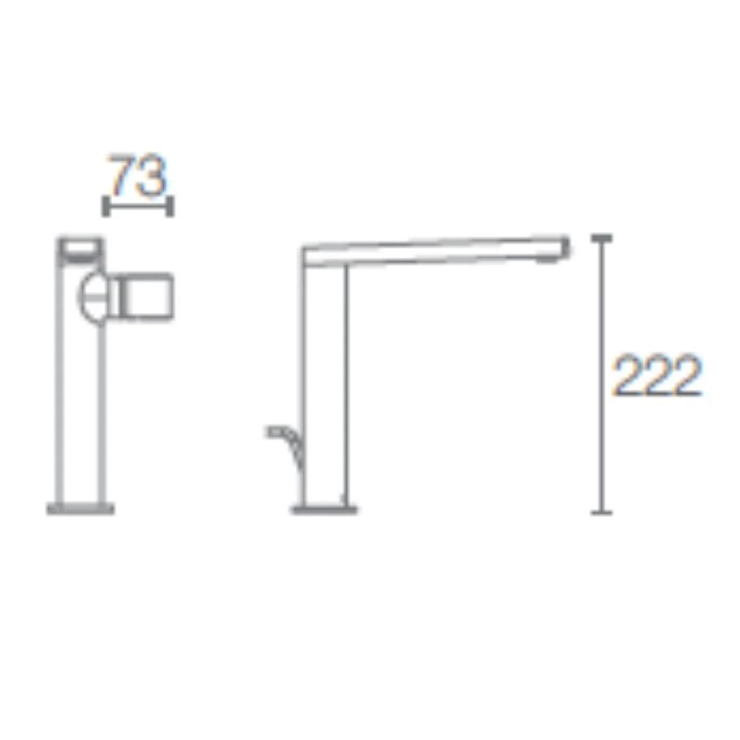COMPOSED SH TALL LAV FCT-SIDE HANDLE - KOHLER LUXURY -  ( FRENCH GOLD - LUXURY - 0x15 mm - 0inchX0.5inch )