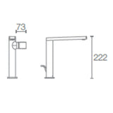 COMPOSED SH TALL LAV FCT-SIDE HANDLE - KOHLER LUXURY -  ( FRENCH GOLD - LUXURY - 0x15 mm - 0inchX0.5inch )