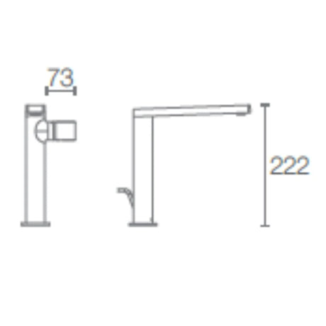 COMPOSED SH TALL LAV FCT-SIDE HANDLE - KOHLER LUXURY -  ( FRENCH GOLD - LUXURY - 0x15 mm - 0inchX0.5inch )