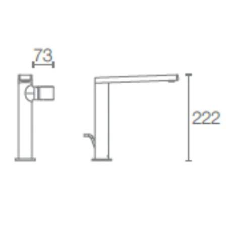 COMPOSED SINGLE HANDLE TALL LAVATORY FAUCET-SIDE HANDLE - KOHLER LUXURY -  ( VIBRANT BRUSHED BRONZE - LUXURY - 0x15 mm - 0inchX0.5inch )