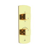 (PRUN) AQUAMAX EXPOSED PART KIT OF THERMOSTATIC SHOWER MIXER WITH 3-WAY DIVERTER & SLEEVE (COMPATIBLE WITH ALD-683N) - JAQUAR FAUCETS -  ( GOLD - KUBIX PRIME - 0x20 mm - 0inchX0.75inch )
