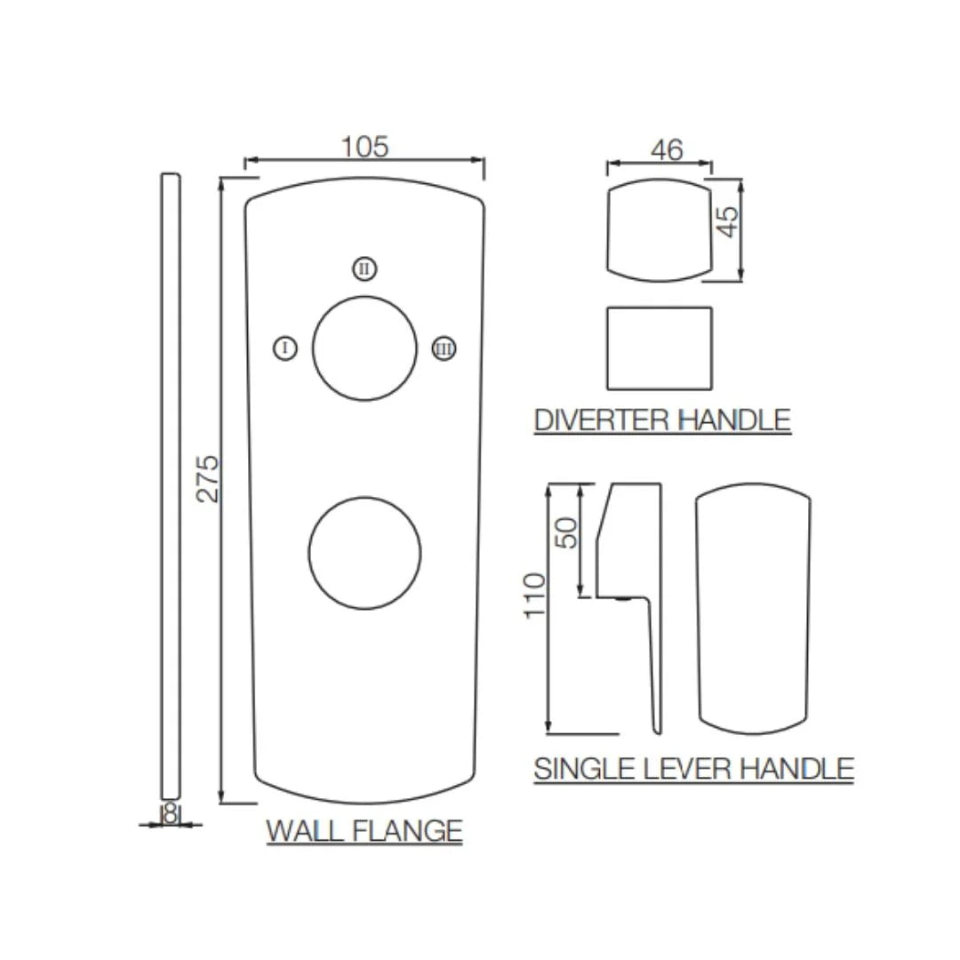 AQUAMAX EXPOSED PART KIT OF SINGLE LEVER SHOWER MIXER WITH 3-WAY DIVERTER & SLEEVE (COMPATIBLE WITH ALD-783N) - JAQUAR FAUCETS -  ( WHITE MATT - KUBIX PRIME - 0x15 mm - 0inchX0.5inch )