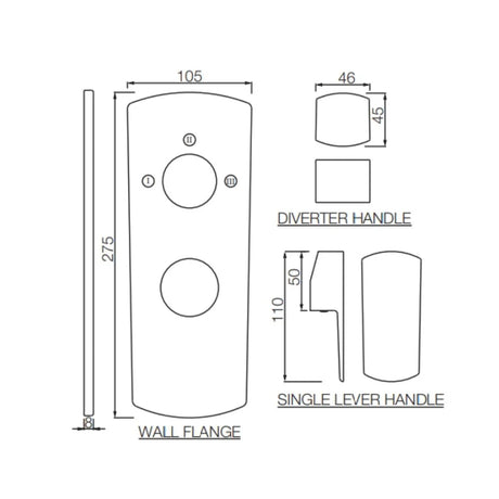 AQUAMAX EXPOSED PART KIT OF SINGLE LEVER SHOWER MIXER WITH 3-WAY DIVERTER & SLEEVE (COMPATIBLE WITH ALD-783N) - JAQUAR FAUCETS -  ( WHITE MATT - KUBIX PRIME - 0x15 mm - 0inchX0.5inch )