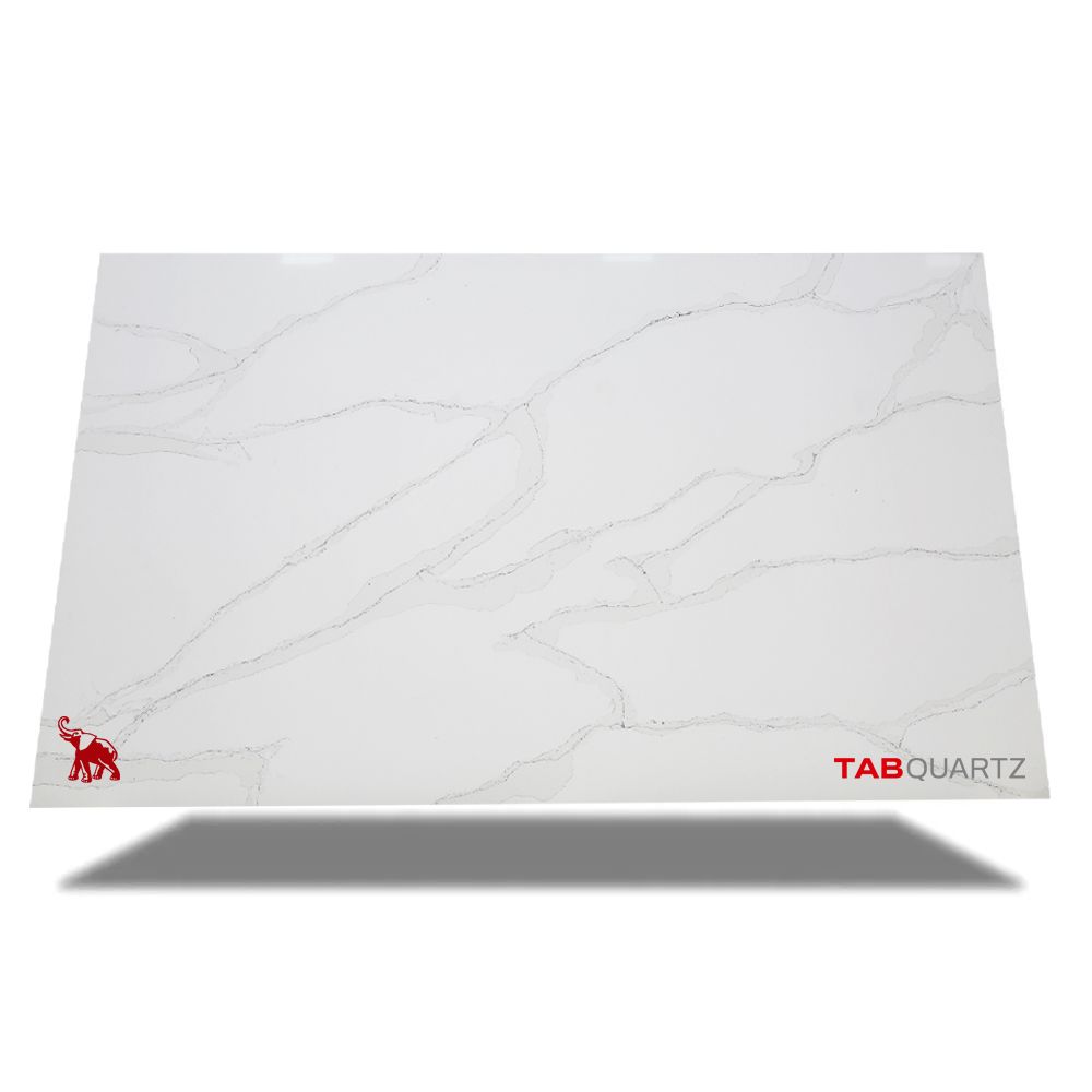 CALACATTA-8 - CALACATTA LECHE II (6385) - SURFACES -  (  - TABQUARTZ - 3270x1640x20 mm - 128.74inchX64.57inchX0.8inch )