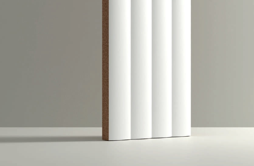 FLUTE LINEN WHITE 10MM - COLORTILE -  (  - FLUTE MATT - 300x75 mm - 12inchX3inch )