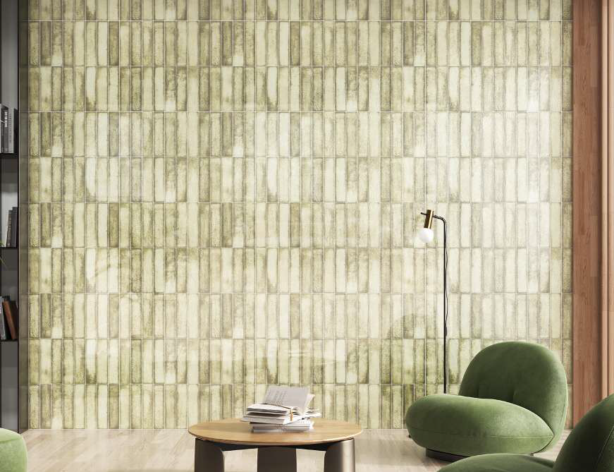 LUMA VERDE - INDIAN TILES -  (  - SUBWAY/GLOSSY - 1200x600 mm - 48inchX24inch )