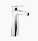 ACCLIV TALL SINGLE CONTROL LAVATORY W/O DRAIN FAUCET - KOHLER POPULAR -  ( CHROME - POPULAR - 0x15 mm - 0inchX0.6inch )