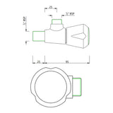 ANGLE COCK W/O FLANGE - ESSCO FAUCET -  ( CHR - MARVEL RANGE - 0x15 mm - 0inchX0.5inch )