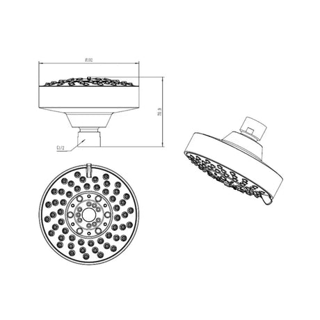 SHOWER HEAD 5 FLOW W/SHOWER 100MM - AMERICAN STANDARD -  (  - UNIVERSAL - 0x15 mm - 0inchX0.5inch )