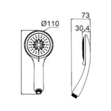 HANDSHOWER 3 FLOW W/TUBE&HOOK - AMERICAN STANDARD -  (  - CLICK - 0x15 mm - 0inchX0.5inch )