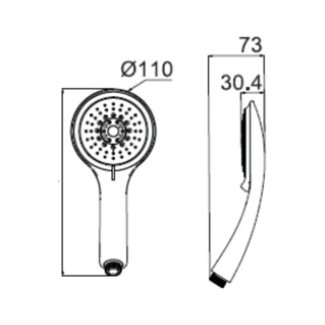 HANDSHOWER 3 FLOW W/TUBE&HOOK - AMERICAN STANDARD -  (  - CLICK - 0x15 mm - 0inchX0.5inch )
